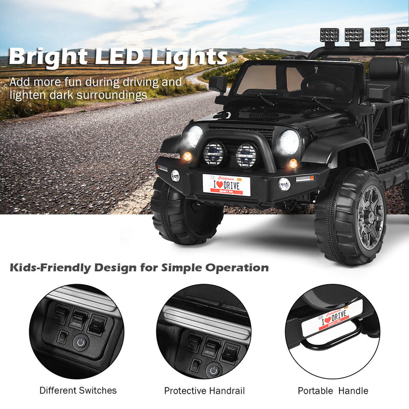 Load image into Gallery viewer, 12V Electric Kids Ride-On Jeep Truck with Remote Control Toy Car
