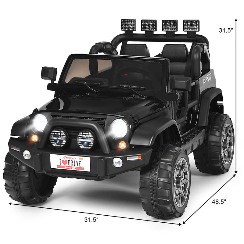 Load image into Gallery viewer, 12V Electric Kids Ride-On Jeep Truck with Remote Control Toy Car
