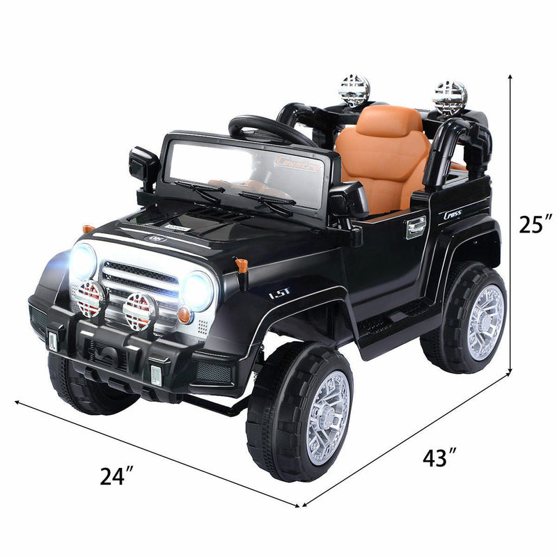 Load image into Gallery viewer, 12V Electric Kids Ride-On Truck Toy with RC Remote Control

