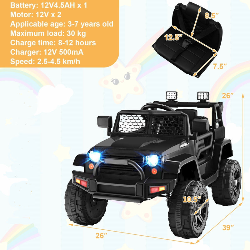 Load image into Gallery viewer, 12V Kids Electric Ride-On Car with Parental Remote Control, Music, and Horn
