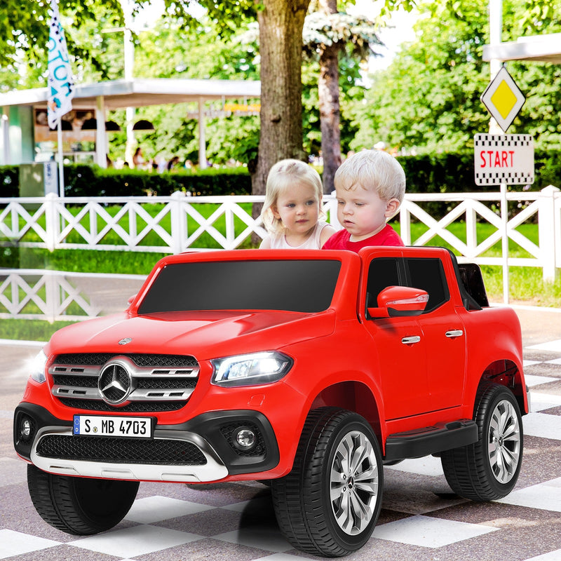 Load image into Gallery viewer, 2-Seater Electric Kids Ride-On Licensed Red Benz Toy Car

