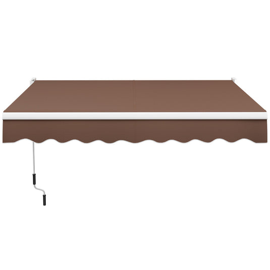 8' x 6.6' Retractable Awning with Aluminum Frame and Sun Water Protection PA Fabric