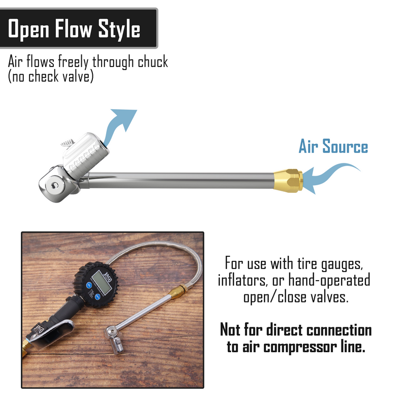 Load image into Gallery viewer, Lightning™ T-Series Tire Air Chuck | Open Flow, 1/4&quot; F-NPT
