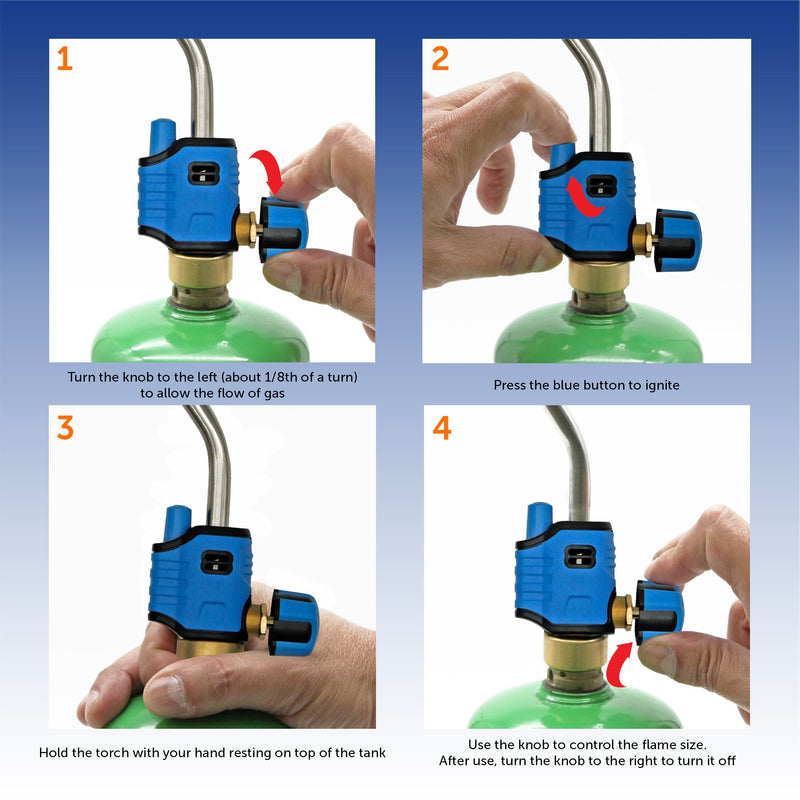 Load image into Gallery viewer, Flame King Trigger Start Lighter Welding Propane Gas Blow Torch Head
