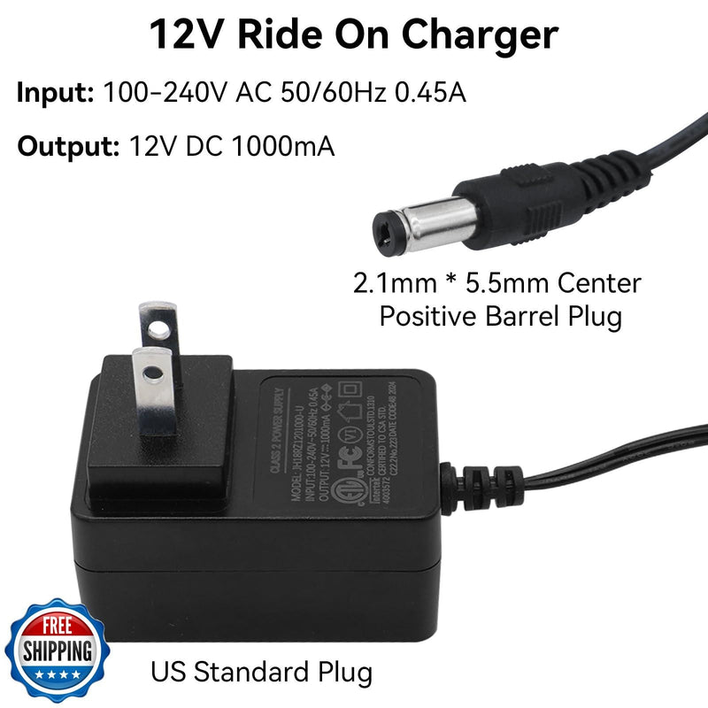 Load image into Gallery viewer, 12V Battery Charger for Kids Ride-On Electric Bump Car Toy
