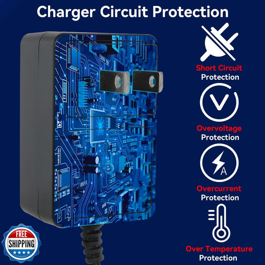 24V Battery Charger for Kids Electric Ride-On Car Toy with 24 Volt Power Bump