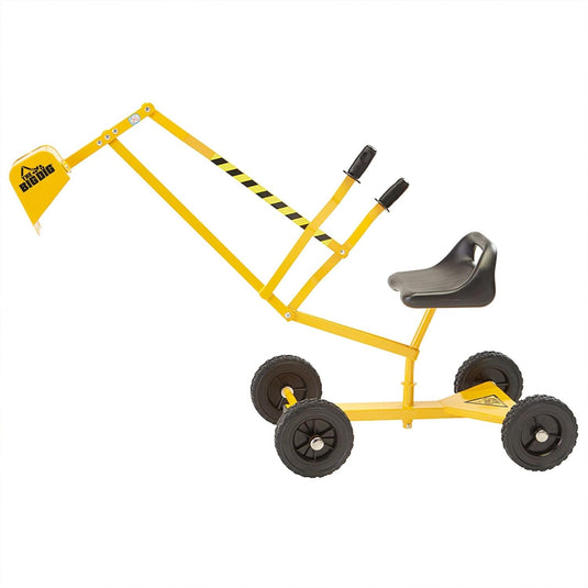 Kids Ride-On Excavator Sand Digger with 360° Rotating Base, Ages 3 and Up, Yellow