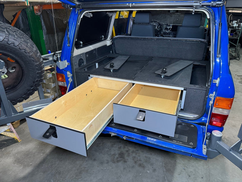 Load image into Gallery viewer, Toyota Land Cruiser 1980-1989 60 Series - Side x Side Drawer Module with Fitted Top Plate - 41 3/8"W x 9-1/2"H  x 40"D
