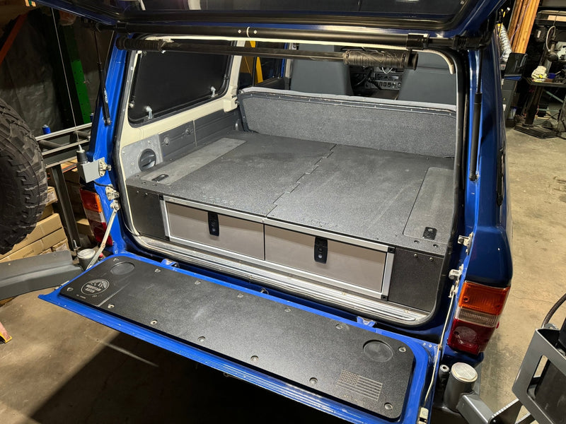 Load image into Gallery viewer, Toyota Land Cruiser 1980-1989 60 Series - Side x Side Drawer Module with Fitted Top Plate - 41 3/8"W x 9-1/2"H  x 40"D
