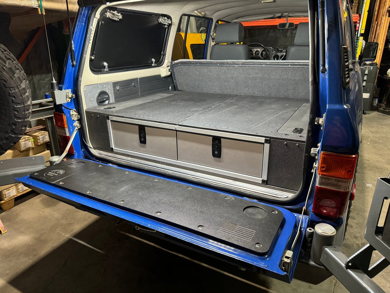 Load image into Gallery viewer, Toyota Land Cruiser 1980-1989 60 Series - Side x Side Drawer Module with Fitted Top Plate - 41 3/8"W x 9-1/2"H  x 40"D
