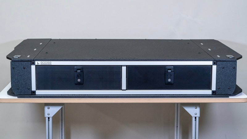 Load image into Gallery viewer, Toyota Land Cruiser 1991-1997 80 Series - Side x Side Drawer Module with Fitted Top Plate - 43-3/8" W x 8" H x 40" D
