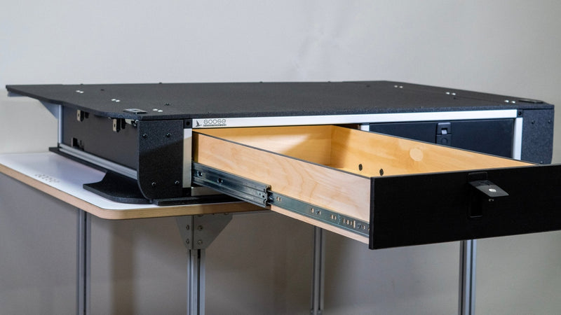 Load image into Gallery viewer, Toyota Land Cruiser 1991-1997 80 Series - Side x Side Drawer Module with Fitted Top Plate - 43-3/8" W x 8" H x 40" D
