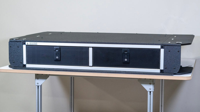 Load image into Gallery viewer, Toyota Land Cruiser 1991-1997 80 Series - Side x Side Drawer Module with Fitted Top Plate - 43-3/8" W x 8" H x 40" D

