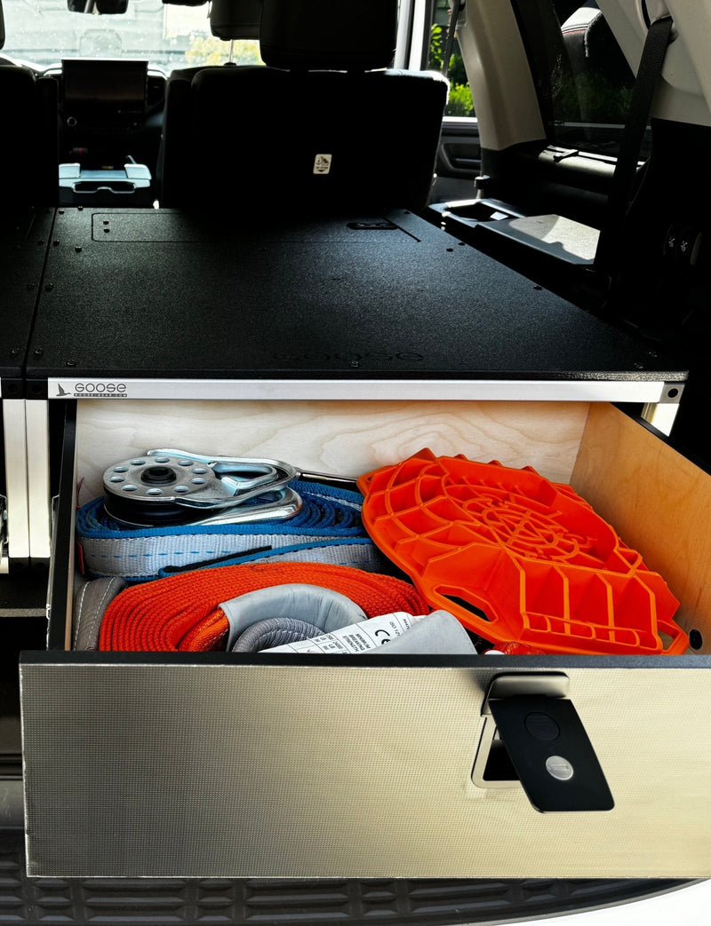 Load image into Gallery viewer, Toyota - Sequoia - 2023-Present - 3rd Gen - Explore Series - Single Drawer - 28-3/16" Width x 38" Deep x 10" High - Drawer Module with Short Drawer 20" and Storage Space Behind
