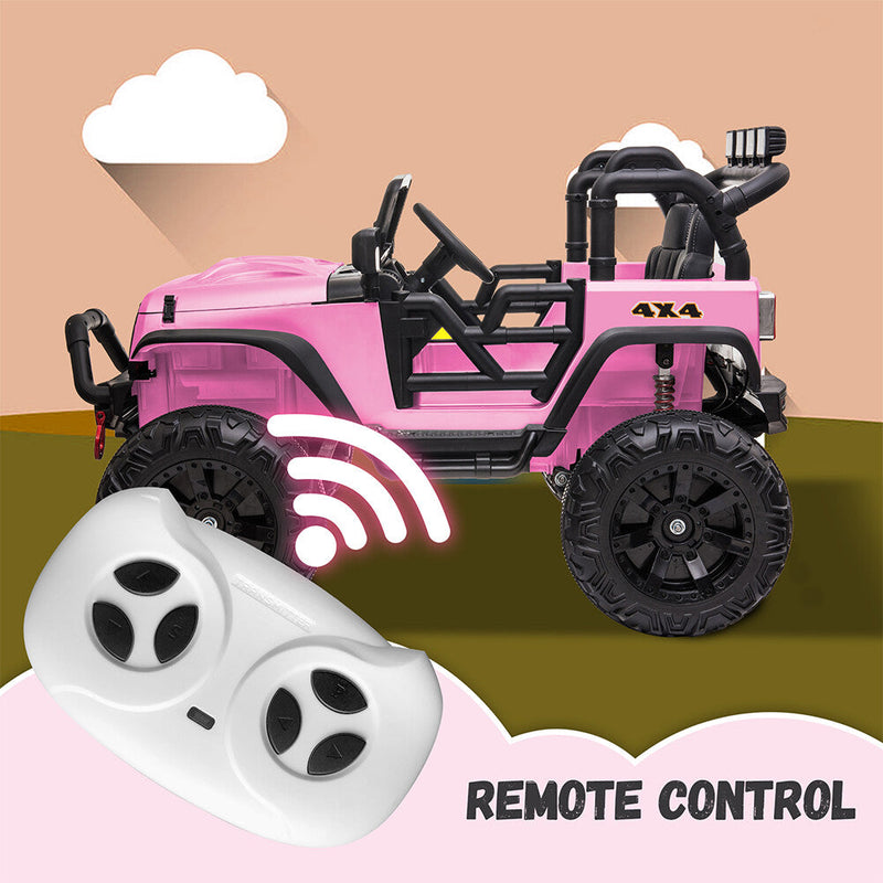 Load image into Gallery viewer, 12V Electric Kids Ride-On Jeep Truck with MP3, LED Lights, Remote Control, 2-Seater
