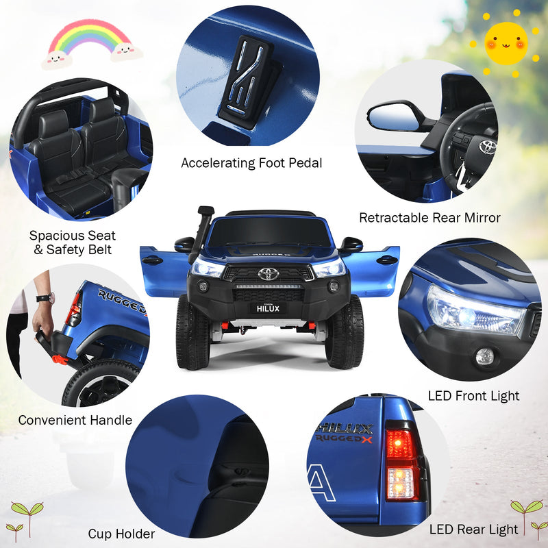 Load image into Gallery viewer, 2-Seater Toyota Hilux Ride On Truck with Remote Control - 4WD, 2*12V Battery Powered
