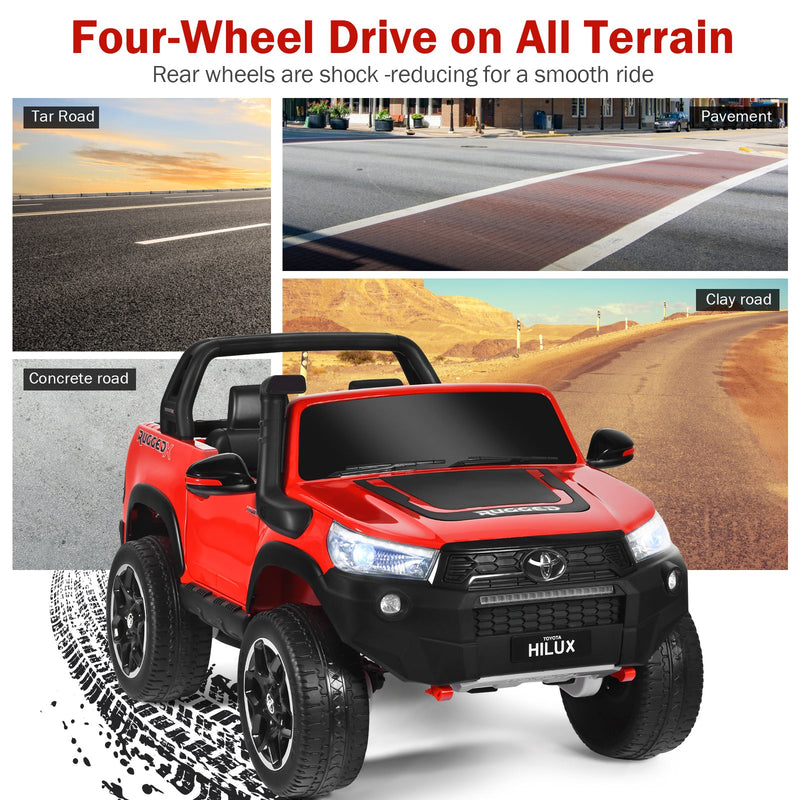 Load image into Gallery viewer, 2-Seater Toyota Hilux Ride On Truck with Remote Control - 4WD, 2*12V Battery Powered
