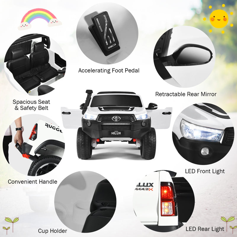 Load image into Gallery viewer, 2-Seater Toyota Hilux Ride On Truck with Remote Control - 4WD, 2*12V Battery Powered
