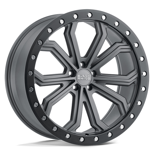 Black Rhino Hard Alloys Trabuco Matte Gunmetal W/ Black Ring & Silver Bolts