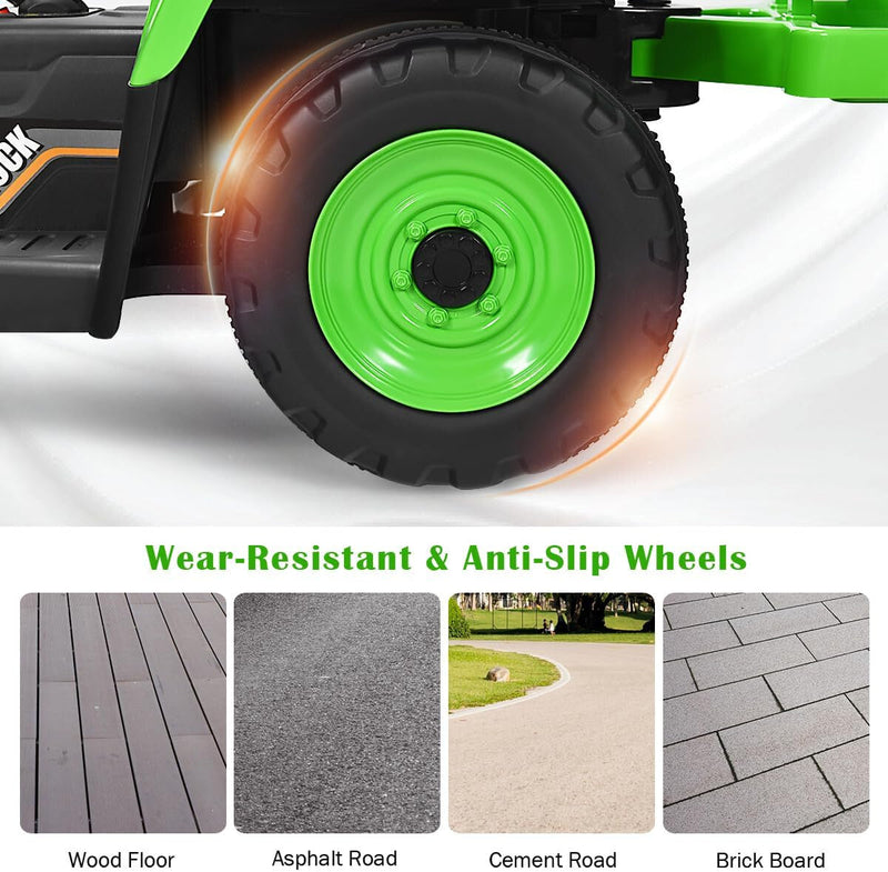 Load image into Gallery viewer, 12V Kids&#39; Electric Tractor with Detachable Trailer, USB Charging, 7 LED Lights, Remote Control
