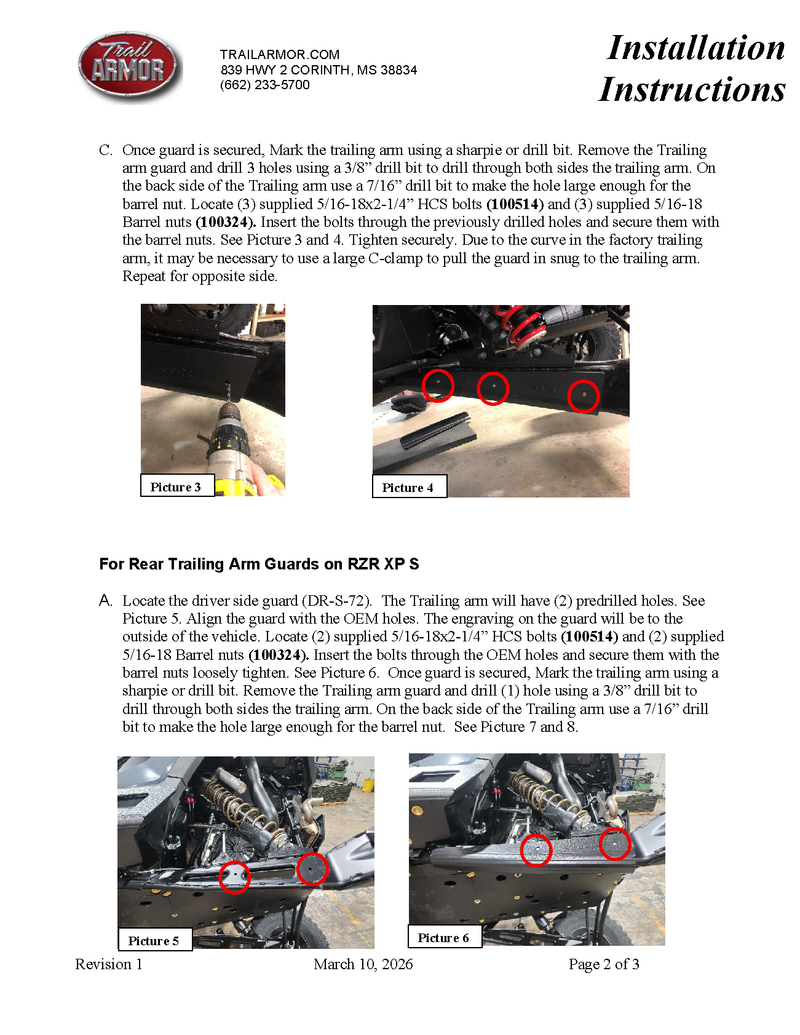 Load image into Gallery viewer, Trail Armor RZR XP 1000 Turbo S, RZR XP 4 1000 Turbo S, RZR XP S 4 1000, RZR XP S 4 1000 iMpact Trailing Arm Guard set of 2
