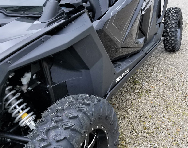 Load image into Gallery viewer, Trail Armor RZR XP Pro 4 Full Skids with Integrated Sliders or Trimmed for Extreme Kick Out Nerf Sliders
