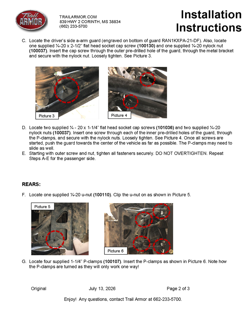 Load image into Gallery viewer, Trail Armor 2021 - 2026 Polaris Ranger XP 1000 and Ranger XP 1000 Crew FACTORY ARCHED A-arm Guards
