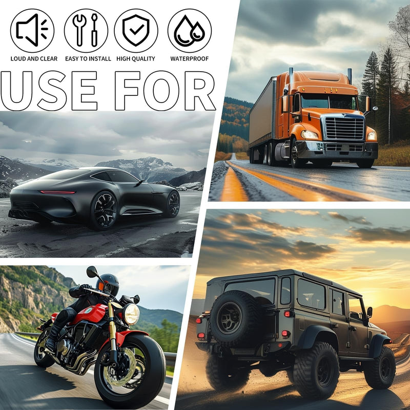 Load image into Gallery viewer, 24V Electric Dual Train and Truck Horns Waterproof Loud Car Horns
