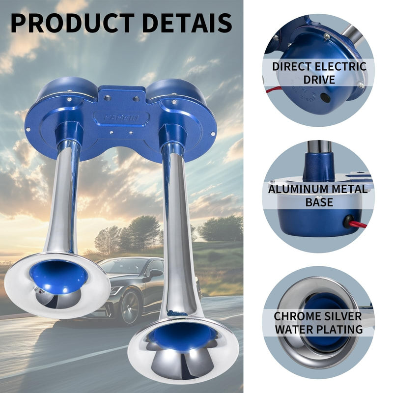 Load image into Gallery viewer, 24V Electric Dual Train and Truck Horns Waterproof Loud Car Horns
