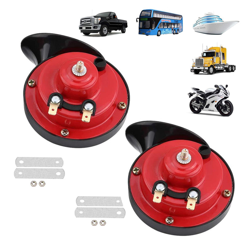 Load image into Gallery viewer, 12V Waterproof Electric Snail Air Horn for Trucks 300dB Loud Train Sound
