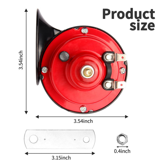 12V Waterproof Electric Snail Air Horn for Trucks 300dB Loud Train Sound