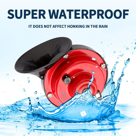 12V Waterproof Electric Snail Air Horn for Trucks 300dB Loud Train Sound