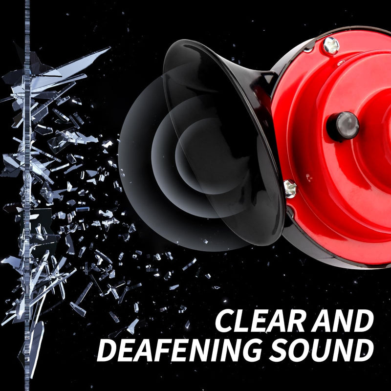 Load image into Gallery viewer, 12V Waterproof Electric Snail Air Horn for Trucks 300dB Loud Train Sound
