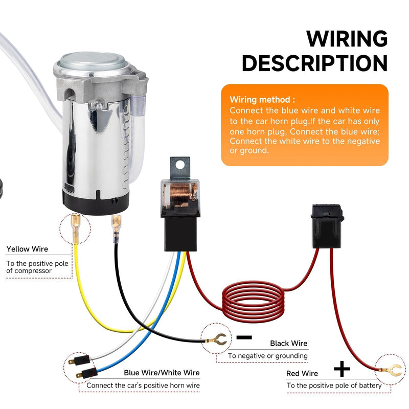 Load image into Gallery viewer, 12V 150dB Loud Air Train Horn Kit for Trucks and Cars

