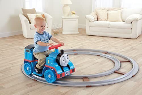 Load image into Gallery viewer, Train Your Imagination: 6V Battery-Powered Ride-On Toy with Track
