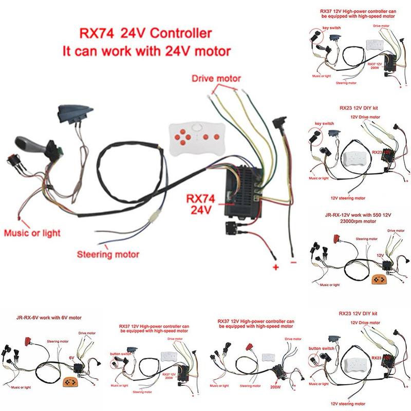 Load image into Gallery viewer, Transform Your Child&#39;s Ride-On Toy with Weelye&#39;s Electric Wire and Switch Kit for Kids
