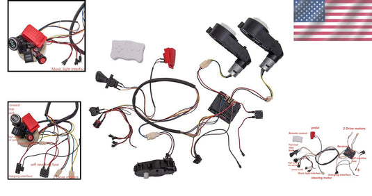 12V Ride-On Car Modification Kit with Wiring and Motors for Kids