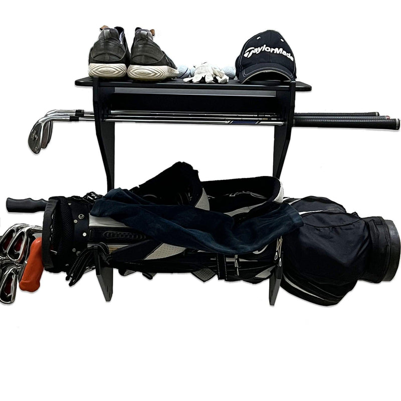 Load image into Gallery viewer, TRAPSKI Single Golf Bag Wall Rack Storage Organizer with Top Rectangle Shelf
