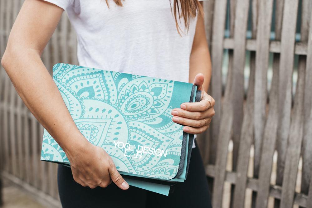 Travel Combo Yoga Mat - Mandala Turquoise