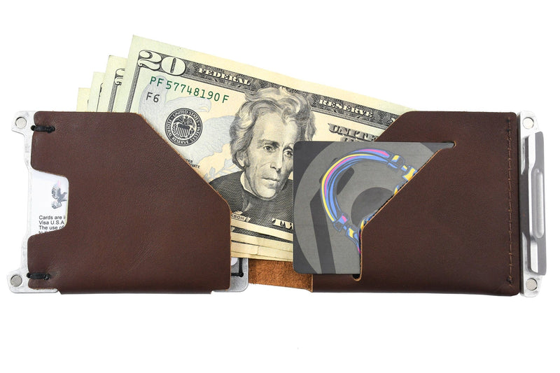 Load image into Gallery viewer, Venture Billfold - Raw Tumbled / Frontier Brown
