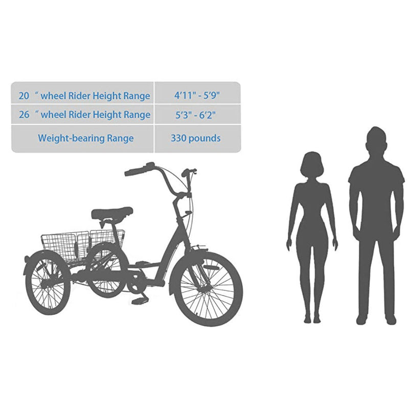 Load image into Gallery viewer, Knus KT03 26&quot;  Adult Tricycle
