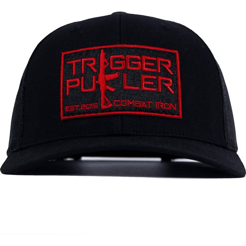 Load image into Gallery viewer, Trigger Puller Red Patch Mid-Profile Mesh Snapback Hat
