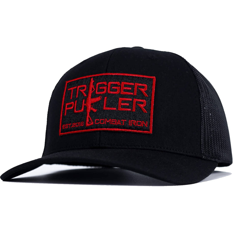 Load image into Gallery viewer, Trigger Puller Red Patch Mid-Profile Mesh Snapback Hat
