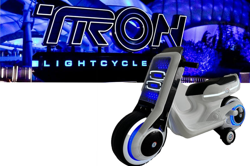 Load image into Gallery viewer, Electric Kids Lightcycle Ride-On Motorcycle Scooter Toy
