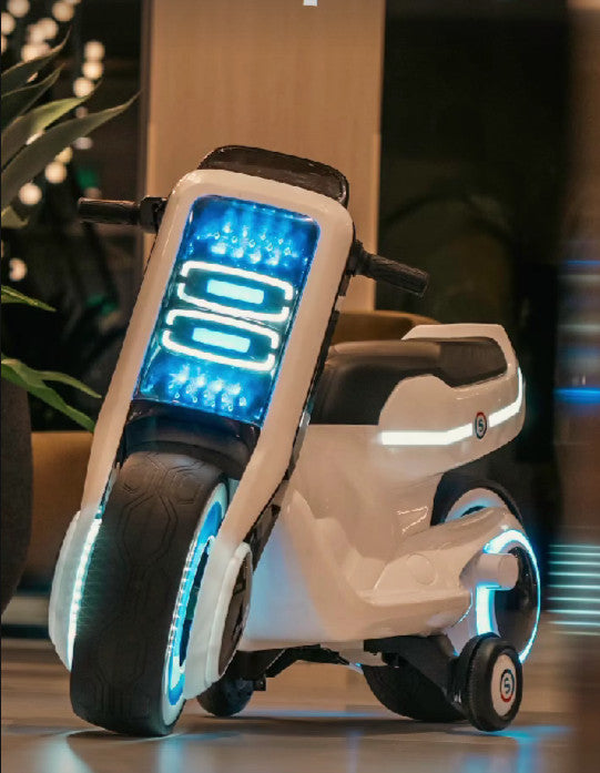 Load image into Gallery viewer, Electric Kids Lightcycle Ride-On Motorcycle Scooter Toy
