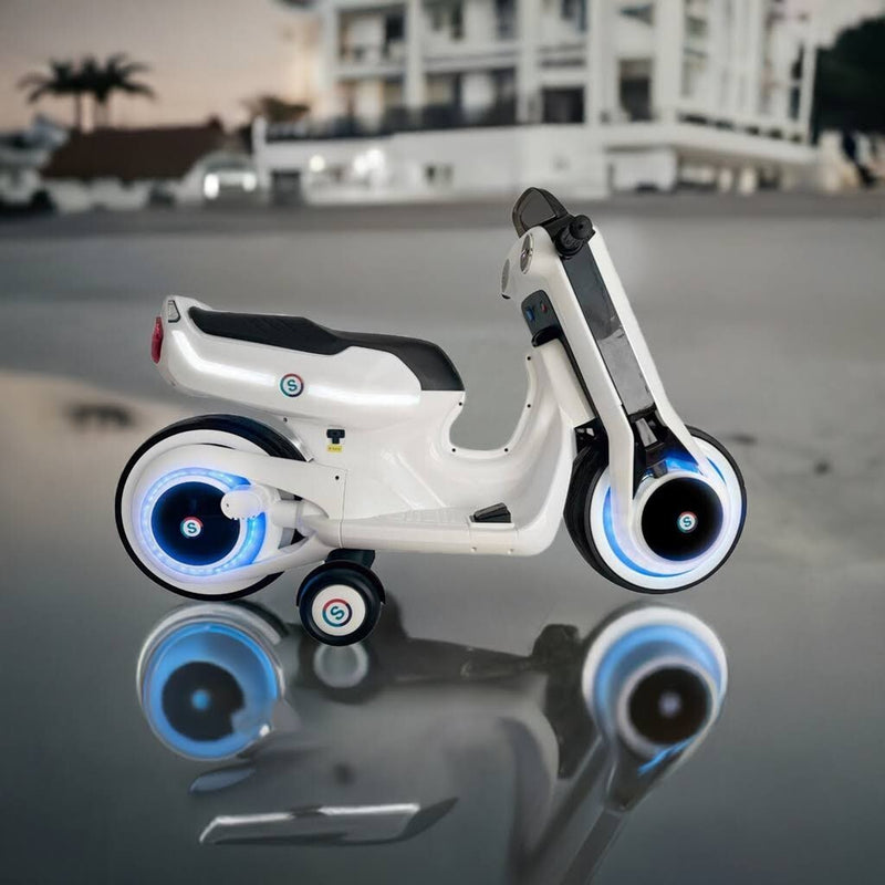 Load image into Gallery viewer, Electric Kids Lightcycle Ride-On Motorcycle Scooter Toy
