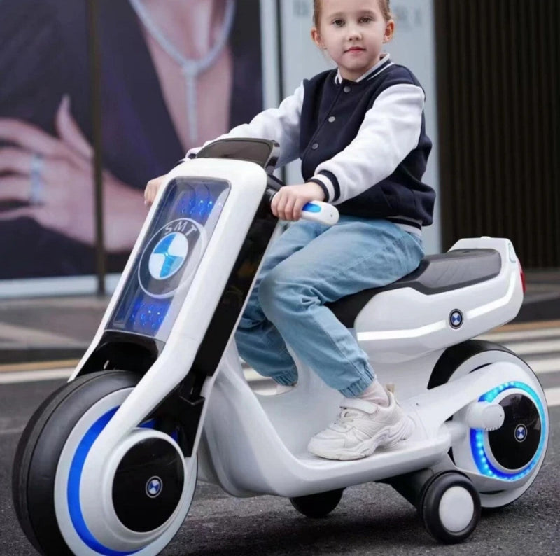 Load image into Gallery viewer, Electric Kids Lightcycle Ride-On Motorcycle Scooter Toy
