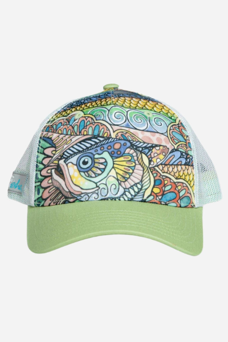 Load image into Gallery viewer, Tropical Tarpon Abstract Trucker Hat
