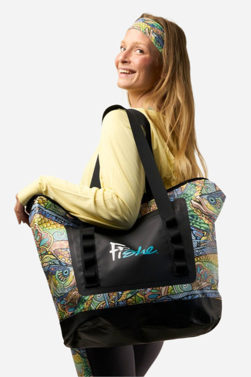 Load image into Gallery viewer, Tropical Tarpon Wedge Tote Dry Bag
