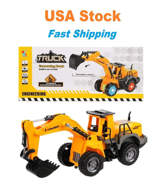 Battery Operated Excavator Truck with Light and Sound Simulation
